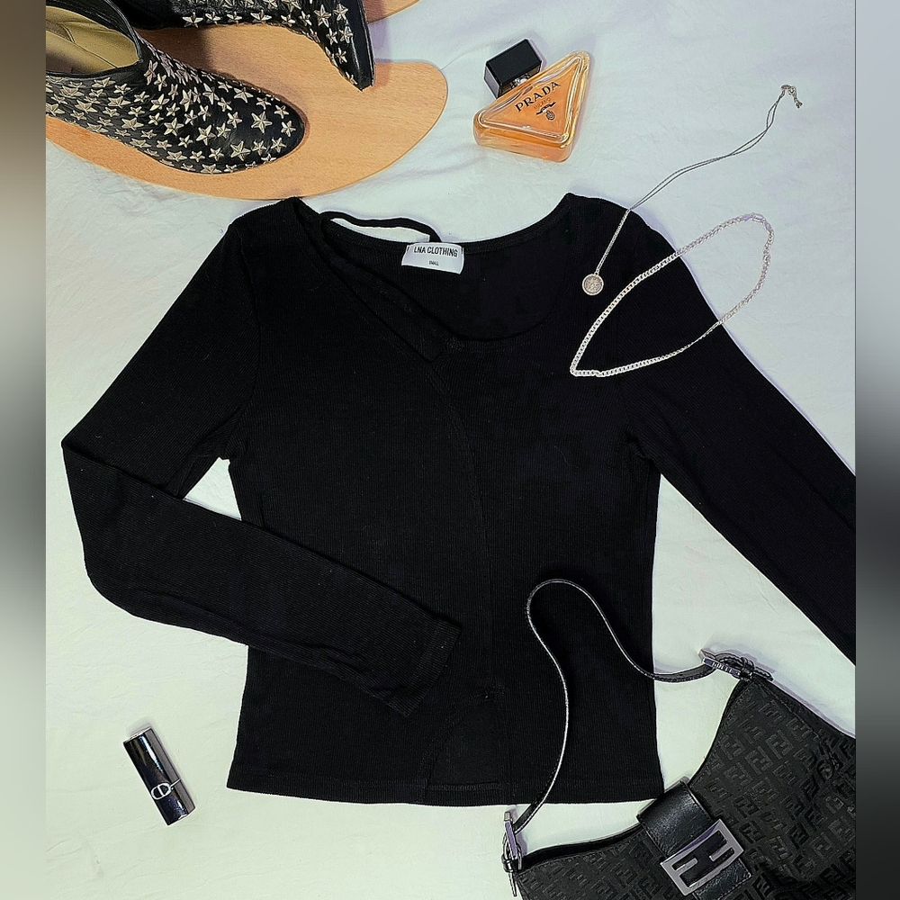 LNA Soho Longsleeve Rib Top
